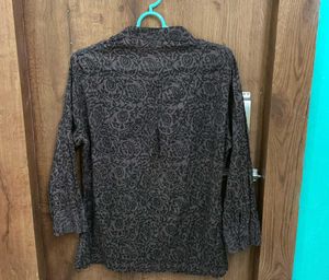 Brown Patterned Top