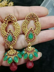 Golden Oxidised earrings