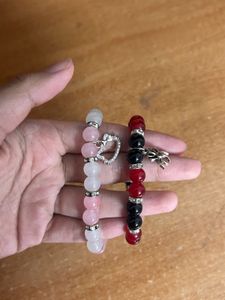 Beaded Charm Bracelets - Set of 2