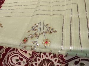 Light Green Gota Pati Cotton Saree