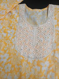 Yellow Floral Kurti