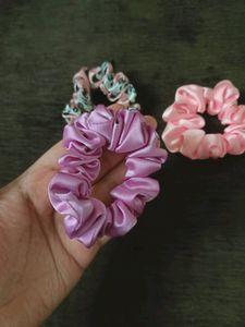 Branded Satin Scrunchies Combo New