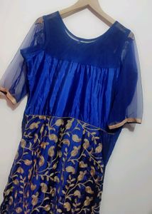 Navy Blue Party Wear Long Gown