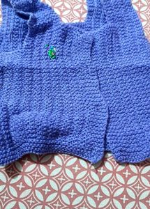 Cute Knitted Baby Top With Booties