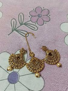 Mangtika And Earrings