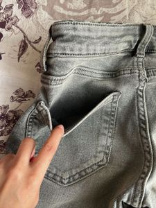 H&amp;m Grey Denim (low Waist)