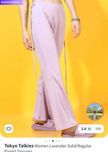 Never Used Flared Legged Trendy Lavender Trousers
