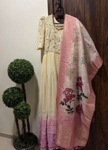 Elegant Anarkali Kurta with Dupatta