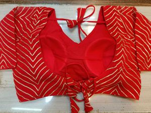 Red Gottapatti Blouse