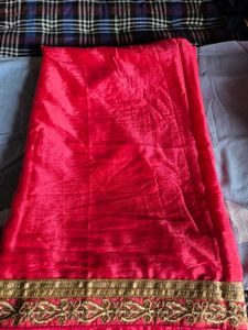 Elegant Pink Embroidered Saree