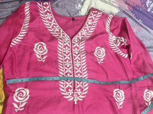 Suit With Plazoo (Kadai On Kurta And Plazo)