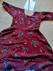 5xl Size Full Flared Pure 100% Rayon Maxi Gown