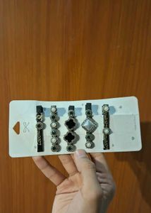 5 hair clips pack