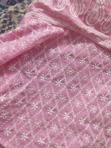 Pink Embroidered Peplum Tank