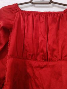 Red Off-Shoulder Top