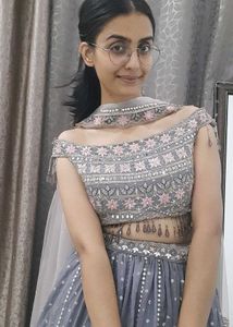 Cute Off Shoulder Lehenga Choli Set