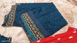 Elegant Teal Saree with Blouse
