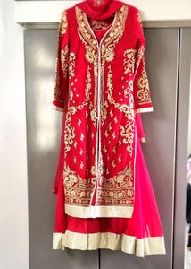 Red Gown In One Time Offer For Today!!