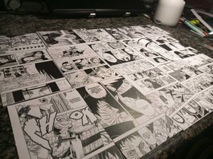 13 Manga pages of wall decoration