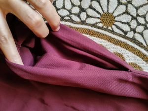 Maroon Button-Down top and skirt Abaya