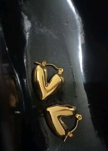 Gold Heart Earrings