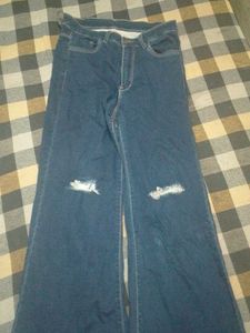 Ripped Wide Leg Jeans