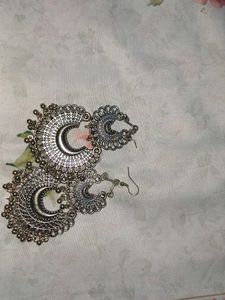 Silver Crescent Earrings