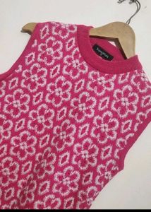 Rose Color Winter Sweater For 8-9 Year Girl