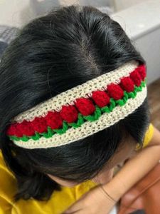 𓍢ִ໋🀦Crochet tulip Head Band𓍢ִ໋🀦