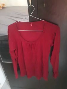 Maroon Long Sleeve Top