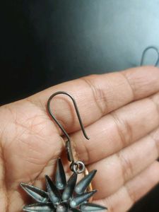 Vintage Tribal Earrings In Pure Silver