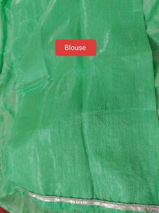Sea Green Embellished Saree With Cut Work