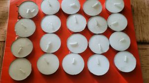 25 Pcs Tea Light White Candles