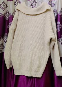 Beige Knit Pullover 🤍
