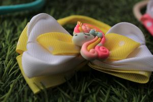 Grosgrain Unicorn Bow(Yellow)
