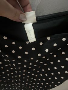 H&amp;M Polka Dot Deep Neck Beautiful Black Top