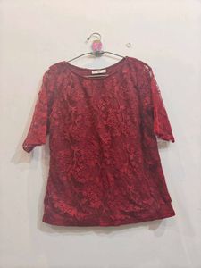 Red Lace Top