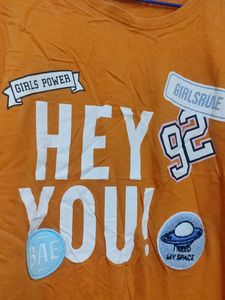 Trendy Orange Graphic T-Shirt