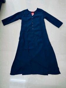 Elegant Striped Kurtha Dress