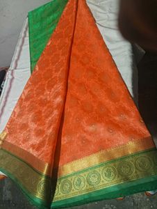 Green Paisley Saree &amp; Blouse Set
