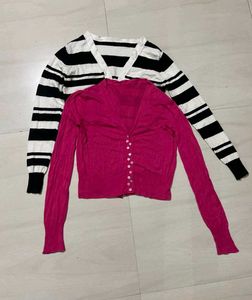 Combo White/Black strive & Pink Sweaters