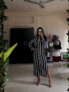 Striped Shirt Dress