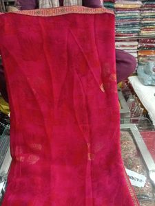 Pink Floral Saree