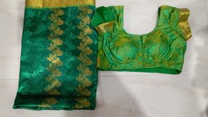 Green &amp; Gold Saree