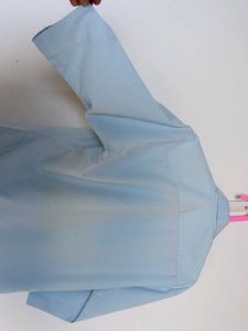 Light Blue 3/4 Sleeve Blouse