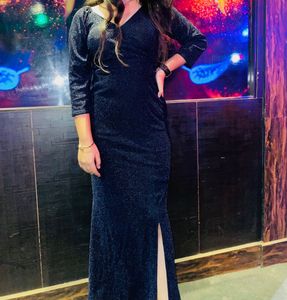 Elegant Navy Blue Maxi Dress