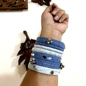 Blue Fabric Bangles🧿