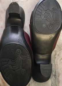 Burgundy Criss-Cross Heels