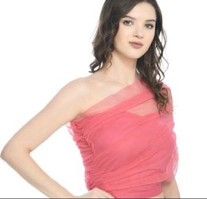 One-Shoulder Pink Top