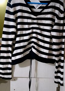Zara Striped Top With Surprise Freebie